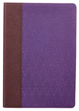 Purple and Brown Faux Leather KJV Bible