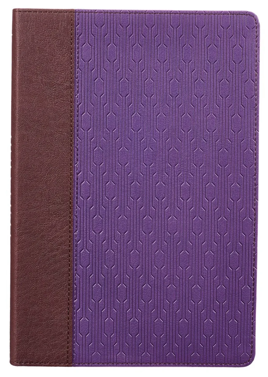 Purple and Brown Faux Leather KJV Bible