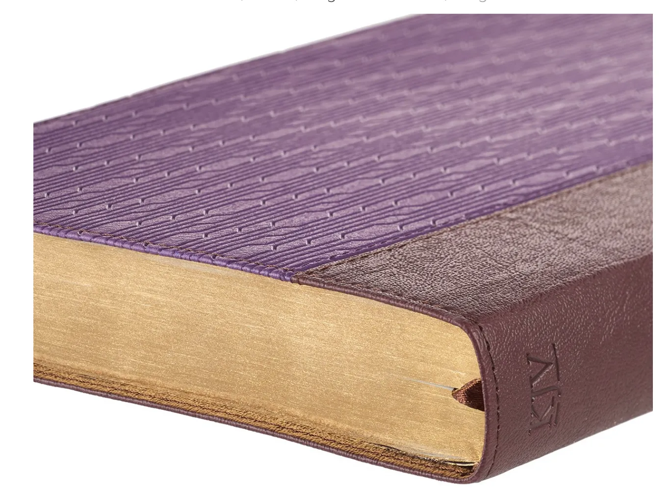 Purple and Brown Faux Leather KJV Bible