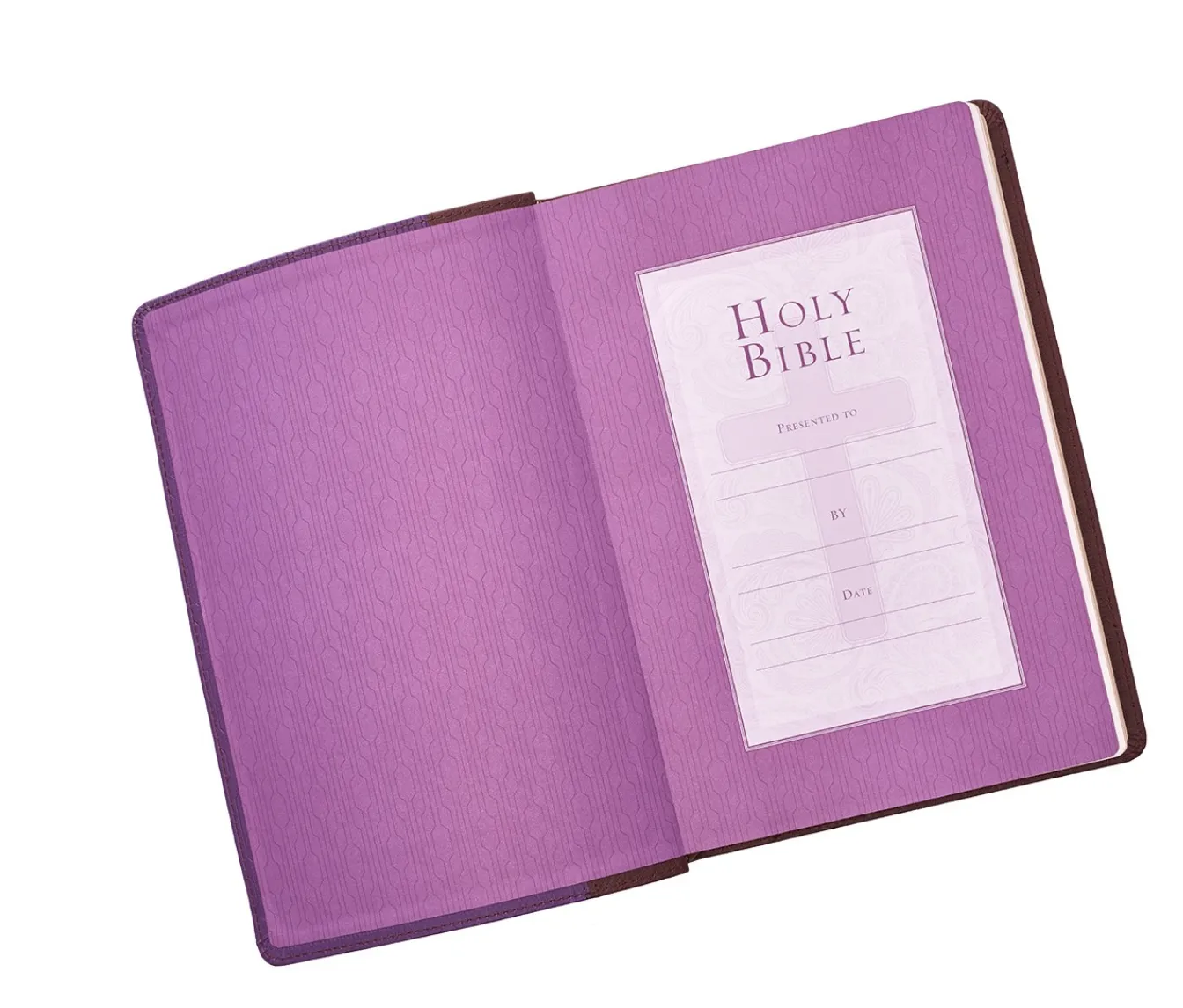 Purple and Brown Faux Leather KJV Bible