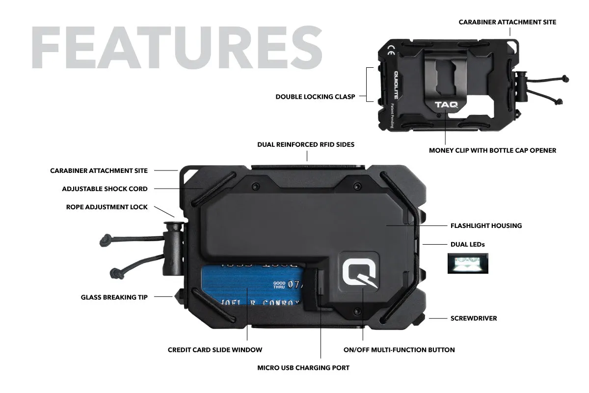 QuiqLite TAQ Wallet - BLACK