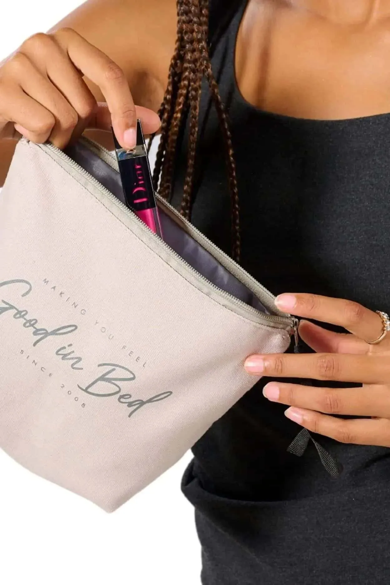"Good in Bed" Canvas Essentials Bag