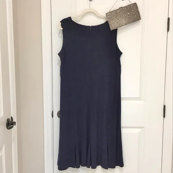 R &amp; M Richards Sequin/Lace Jacket Dress Navy Size 14, EUC