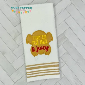 Real Thick And Juicy applique machine embroidery design (4 sizes included) DIGITAL DOWNLOAD