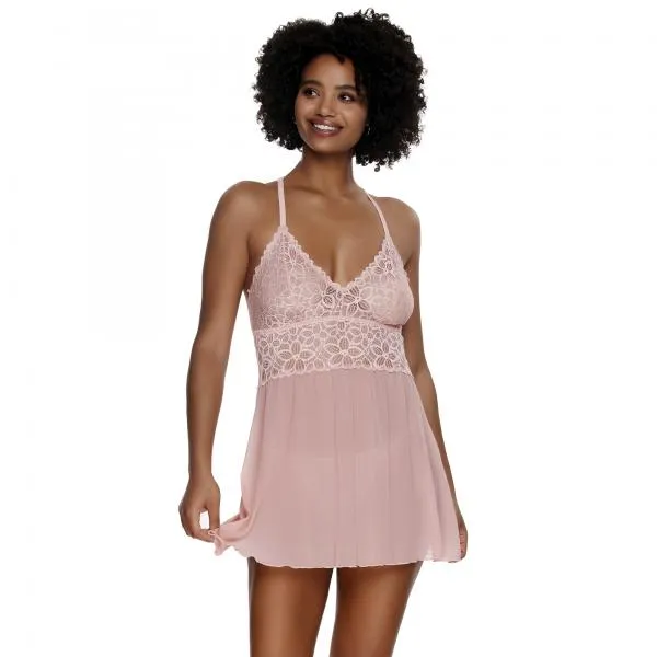 Renee Lace and Mesh Babydoll - Rosette -