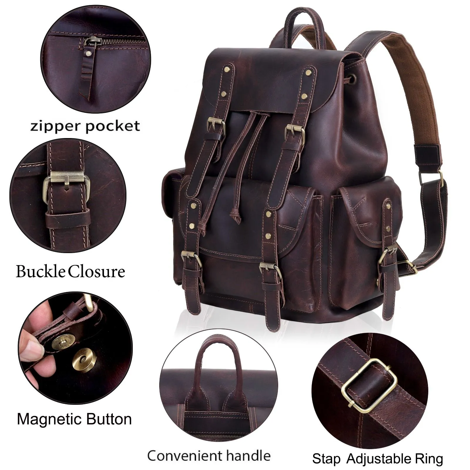 Robin Buffalo Leather Backpack