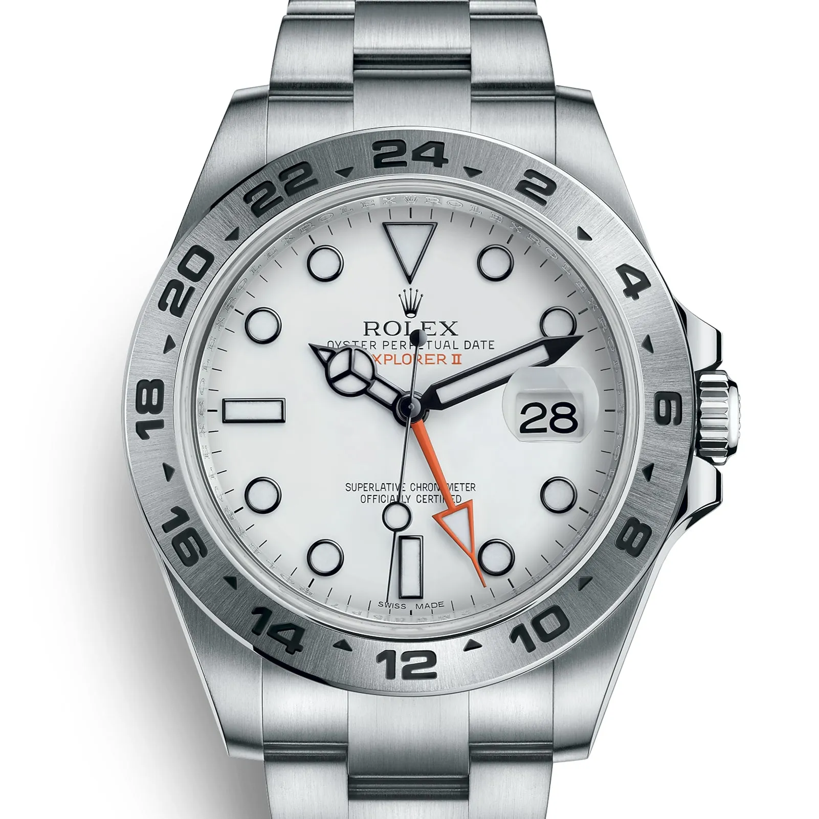 Rolex Explorer II 216570 White Polar 2014 Full Set Chromalight Steel 42 mm