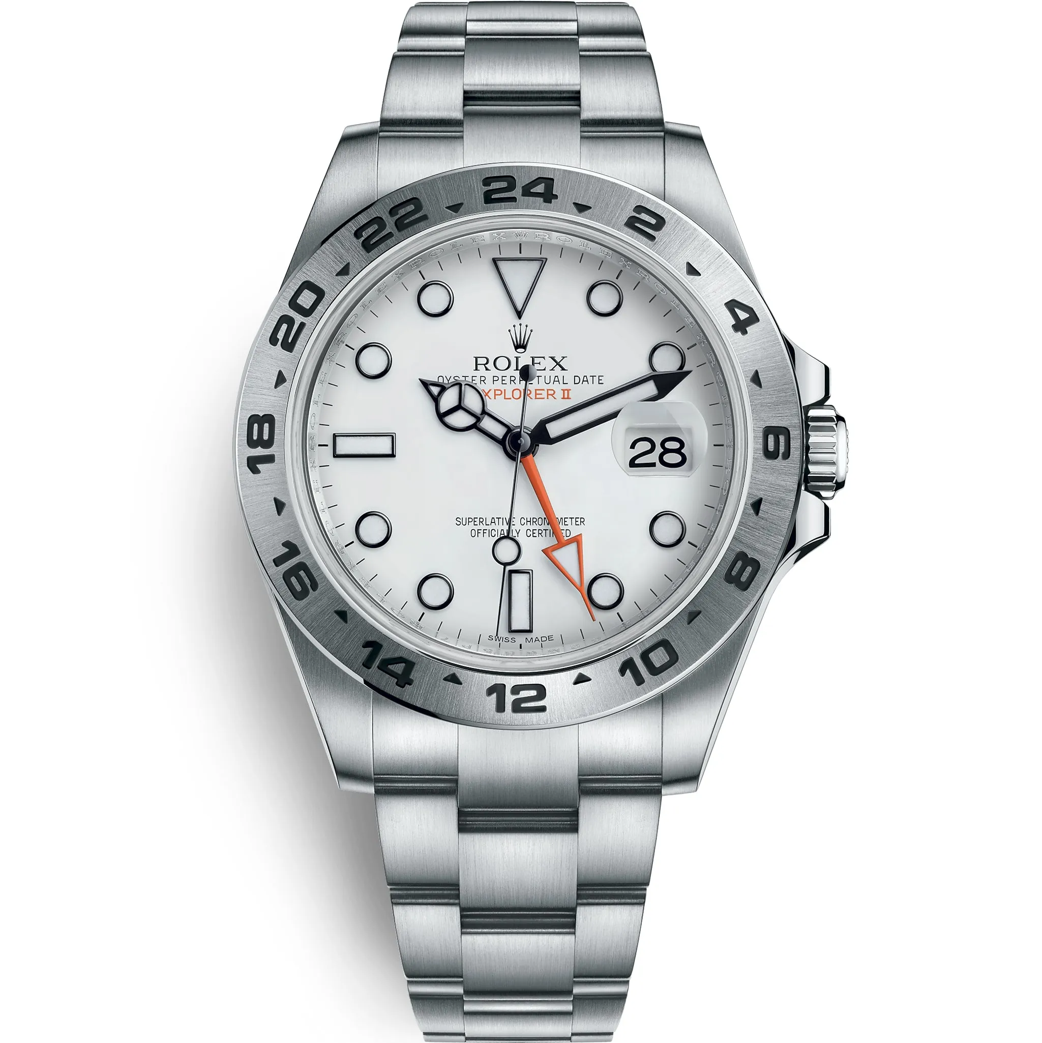 Rolex Explorer II 216570 White Polar 2014 Full Set Chromalight Steel 42 mm
