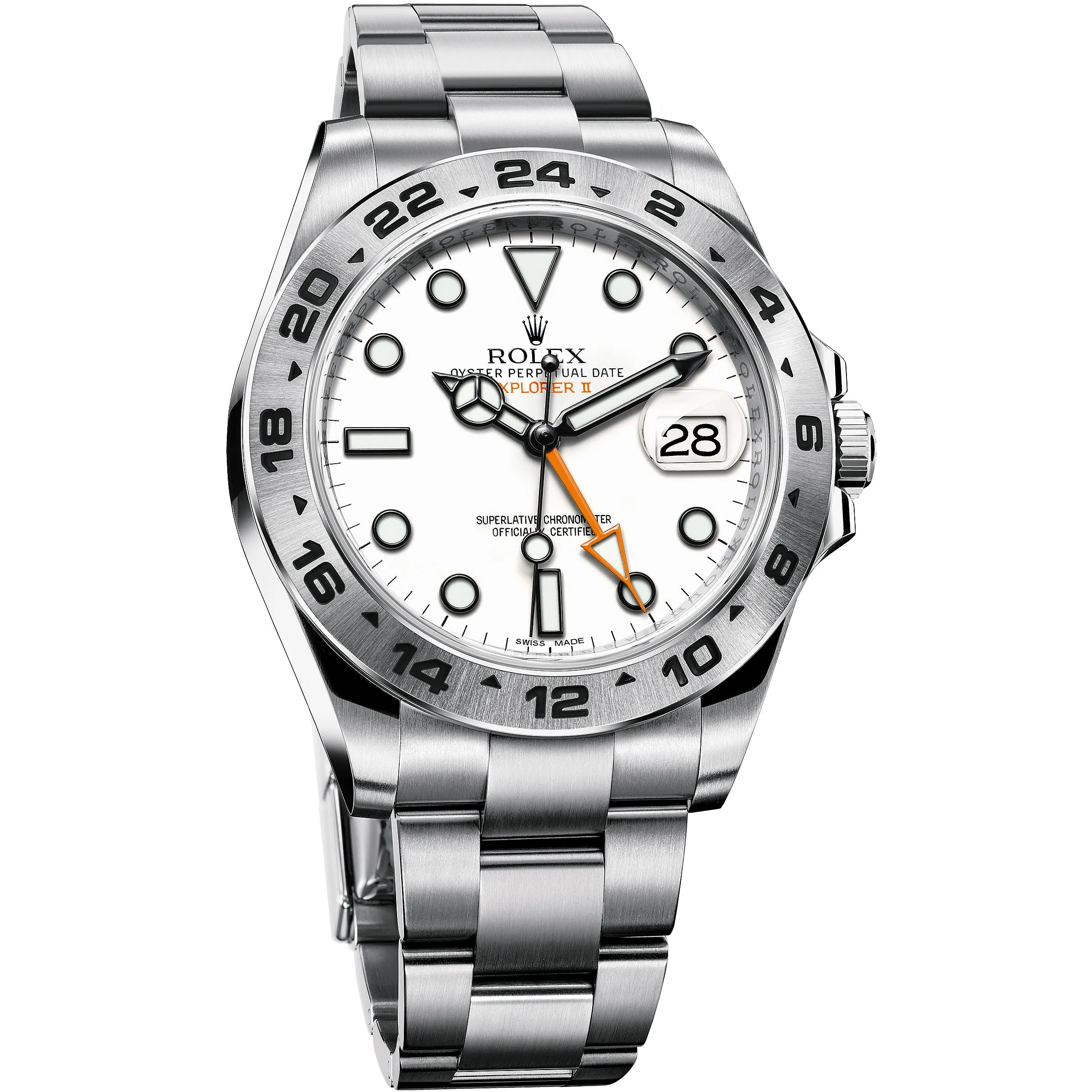 Rolex Explorer II 216570 White Polar 2014 Full Set Chromalight Steel 42 mm