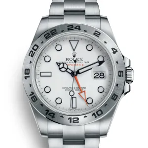 Rolex Explorer II 216570 White Polar 2014 Full Set Chromalight Steel 42 mm