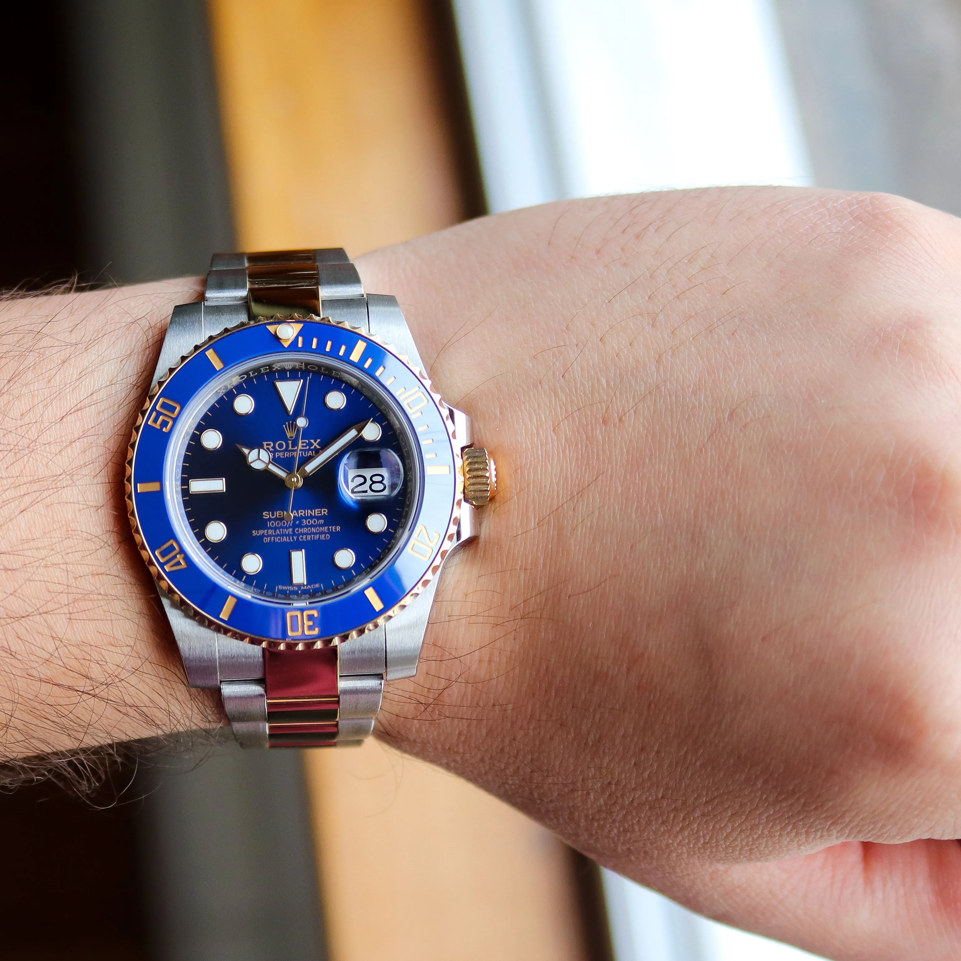 Rolex Submariner Date 116613LB 2016 Box & Papers Blue Yellow Gold & Steel 40 mm