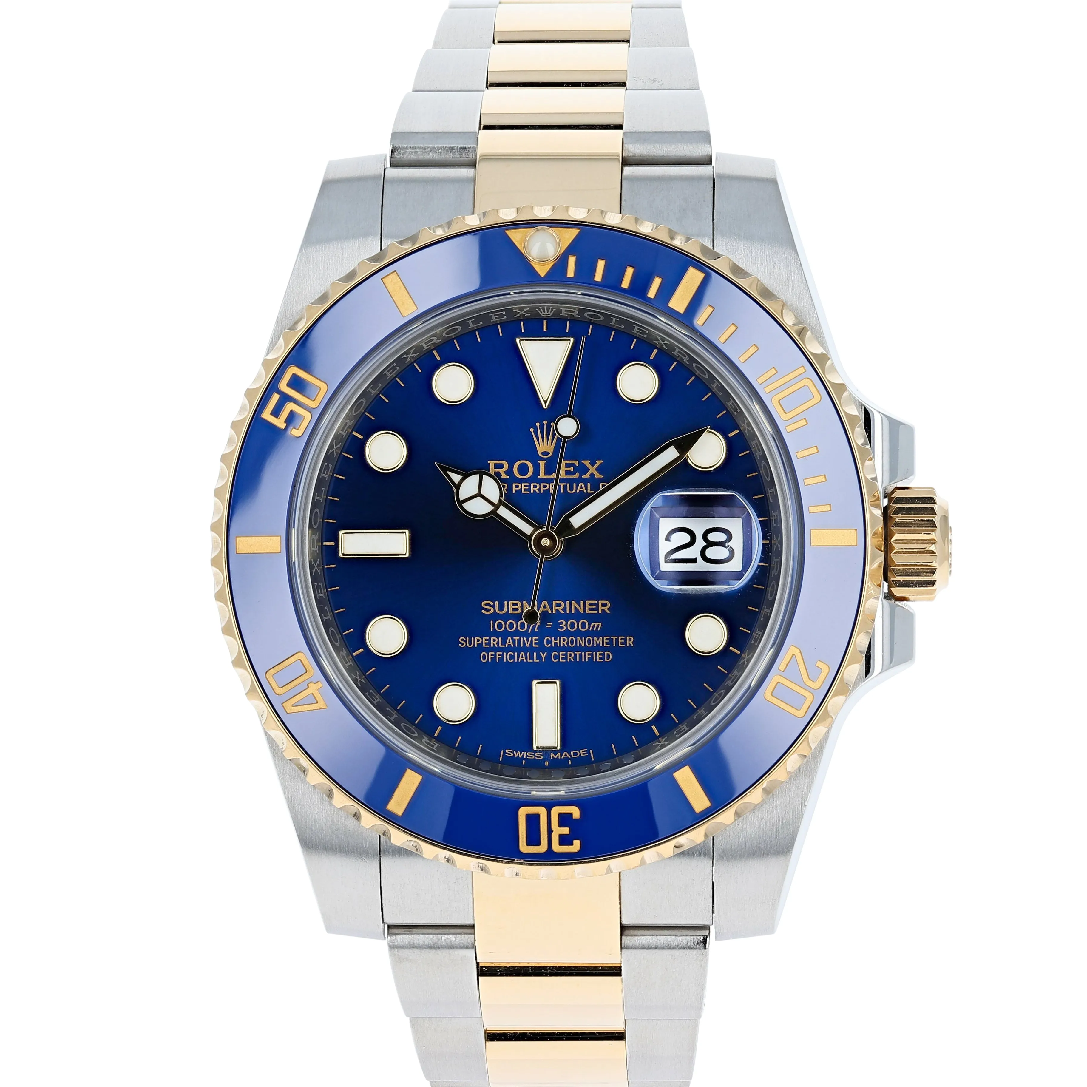 Rolex Submariner Date 116613LB 2016 Box & Papers Blue Yellow Gold & Steel 40 mm