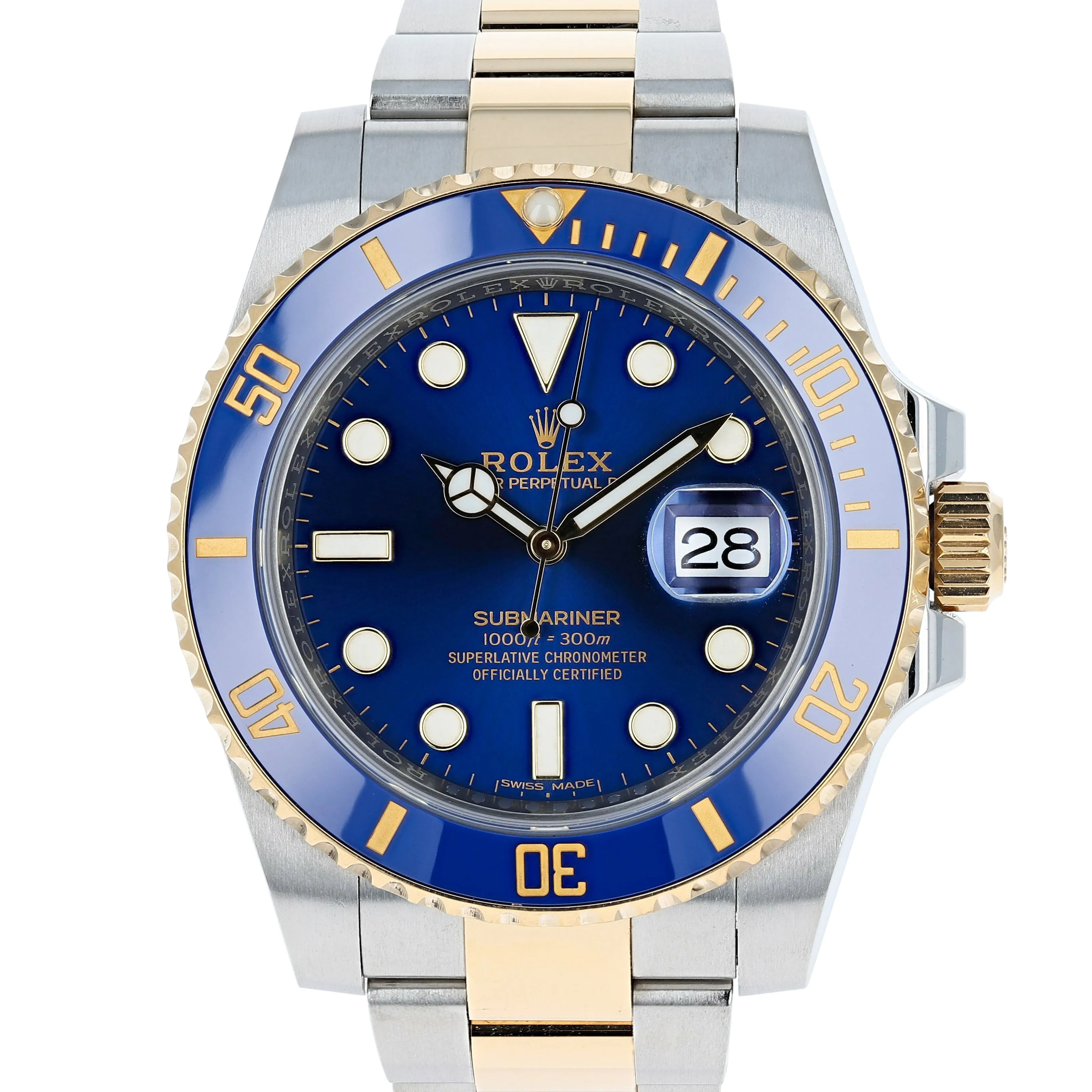 Rolex Submariner Date 116613LB 2016 Box & Papers Blue Yellow Gold & Steel 40 mm