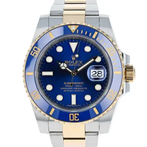 Rolex Submariner Date 116613LB 2016 Box & Papers Blue Yellow Gold & Steel 40 mm