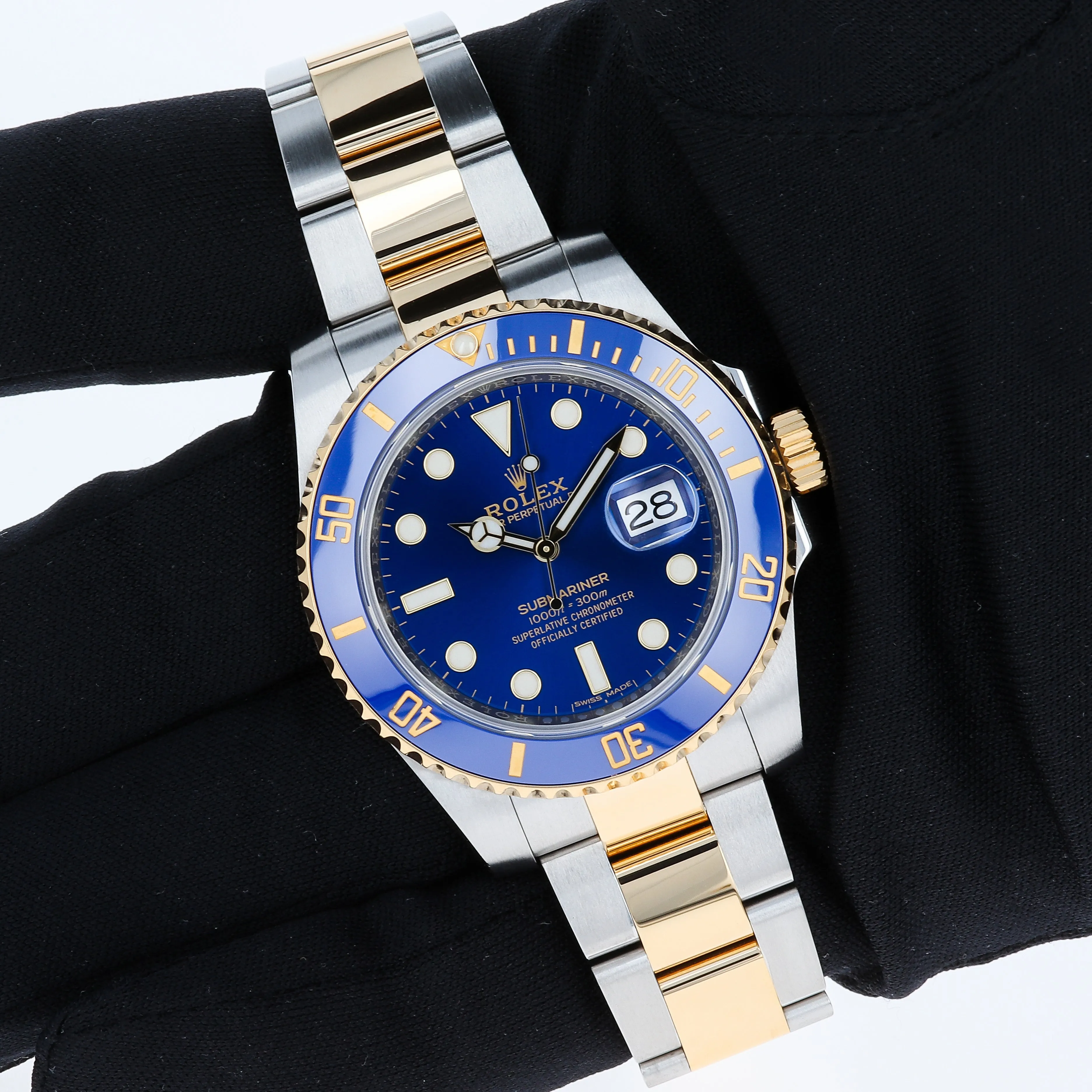 Rolex Submariner Date 116613LB 2016 Box & Papers Blue Yellow Gold & Steel 40 mm