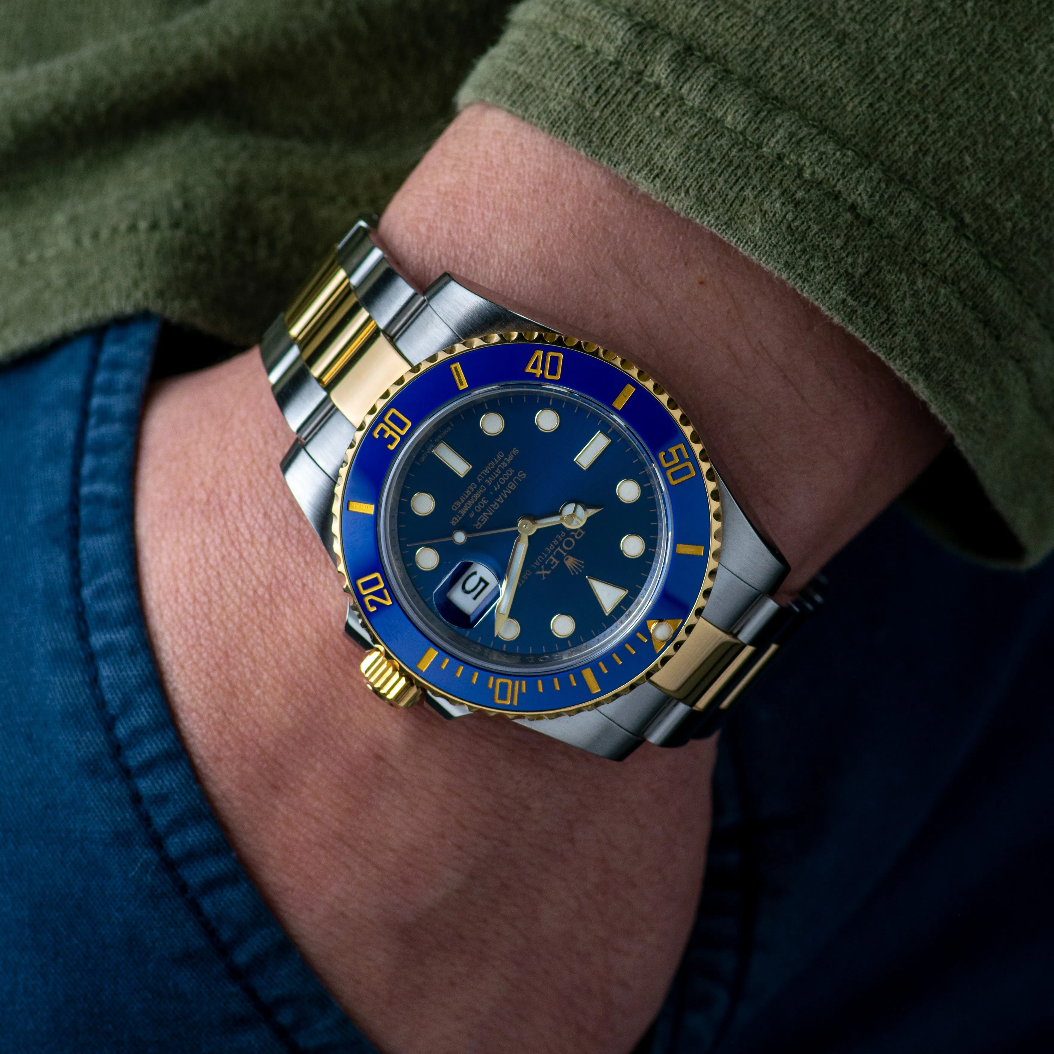 Rolex Submariner Date 116613LB 2016 Box & Papers Blue Yellow Gold & Steel 40 mm