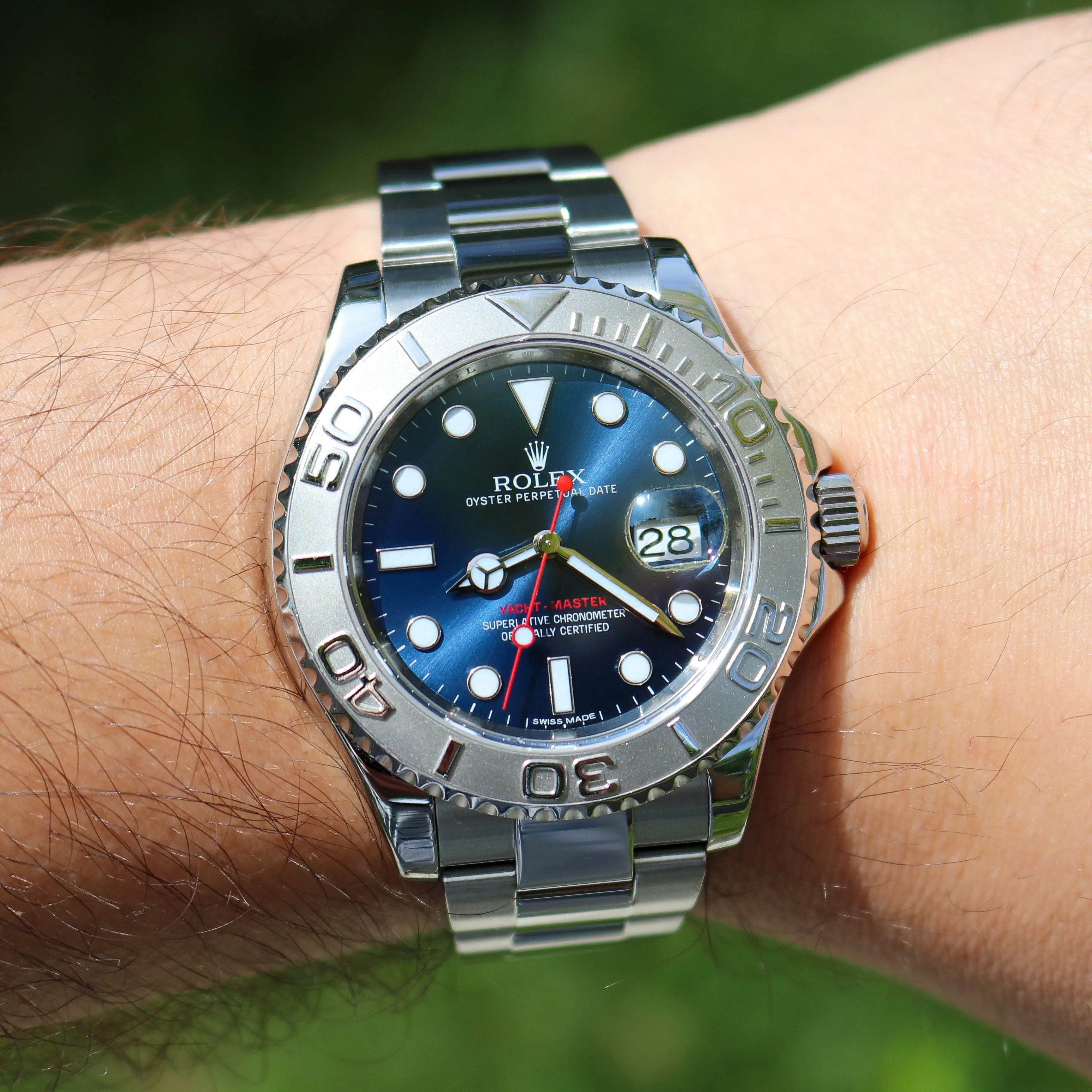 Rolex Yacht-Master 116622 Blue 2014 Full Set Oyster Steel 40 mm