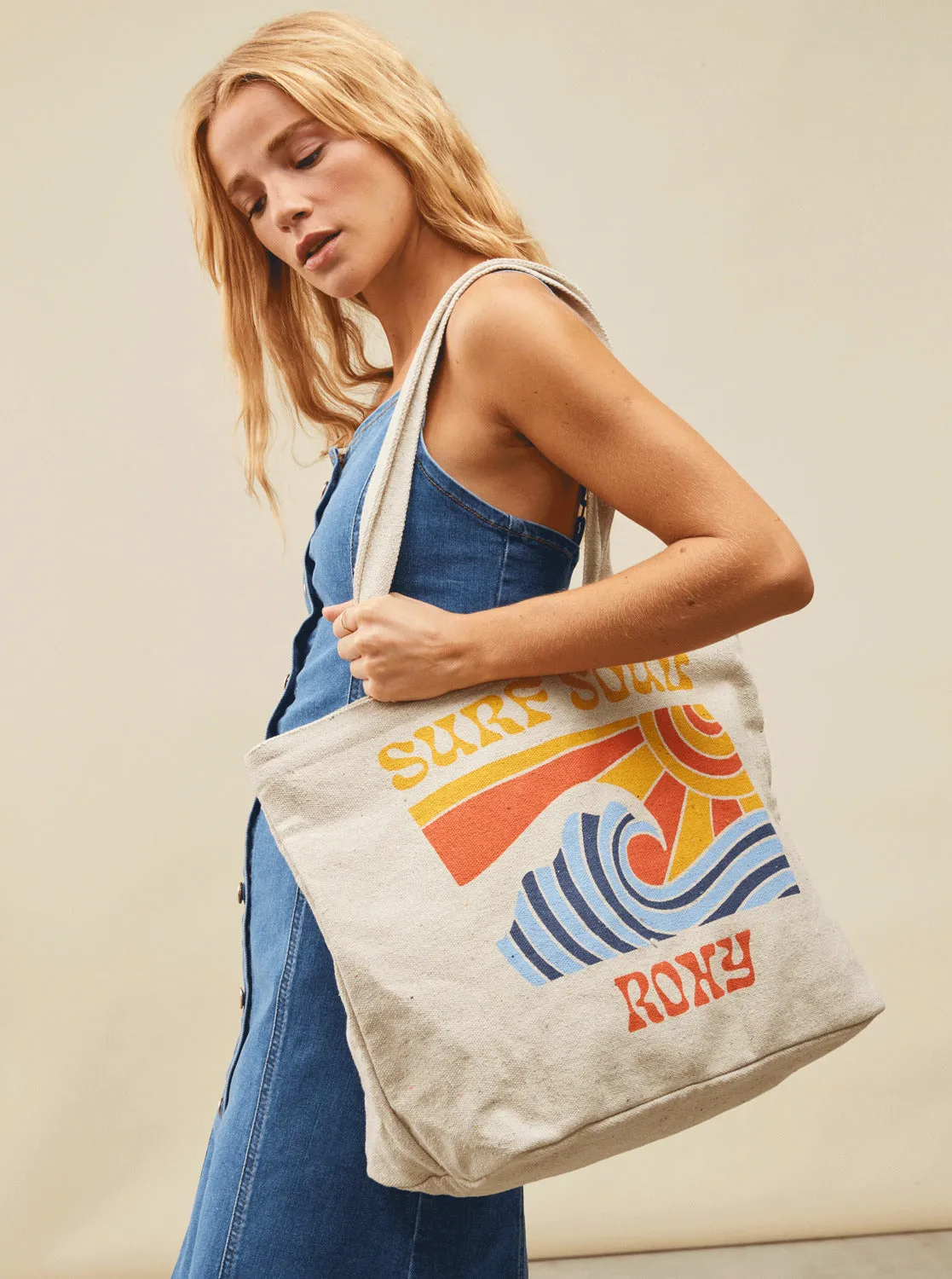 ROXY Summer Flower Bag - Natural