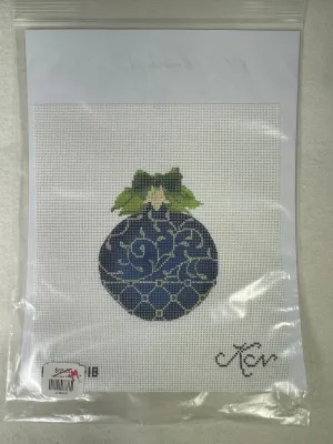 *SALE / Kelly Clark KAH 9-18 September Blue Sapphire Heritage Ornaments Canvas and Stitch Guide