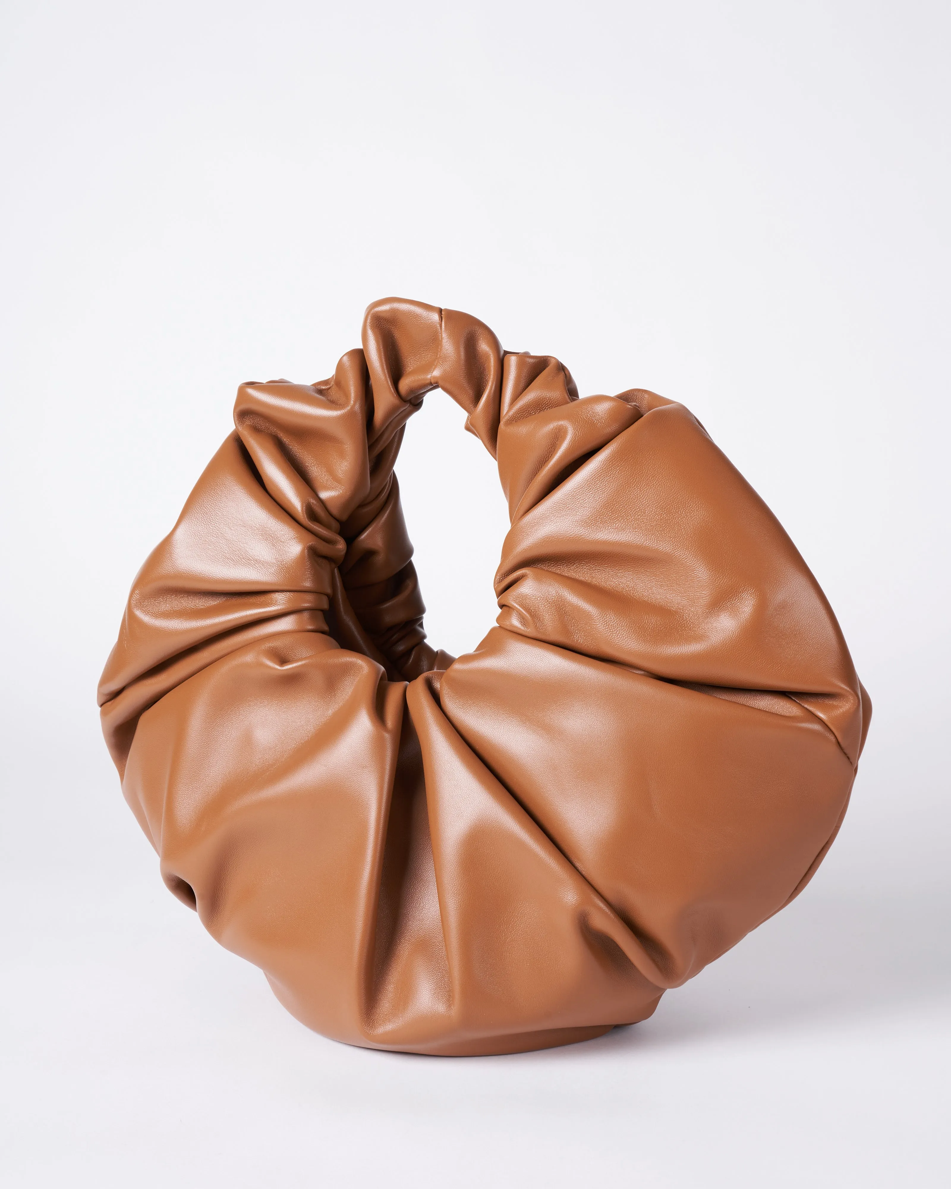 scrunchie bag - camel