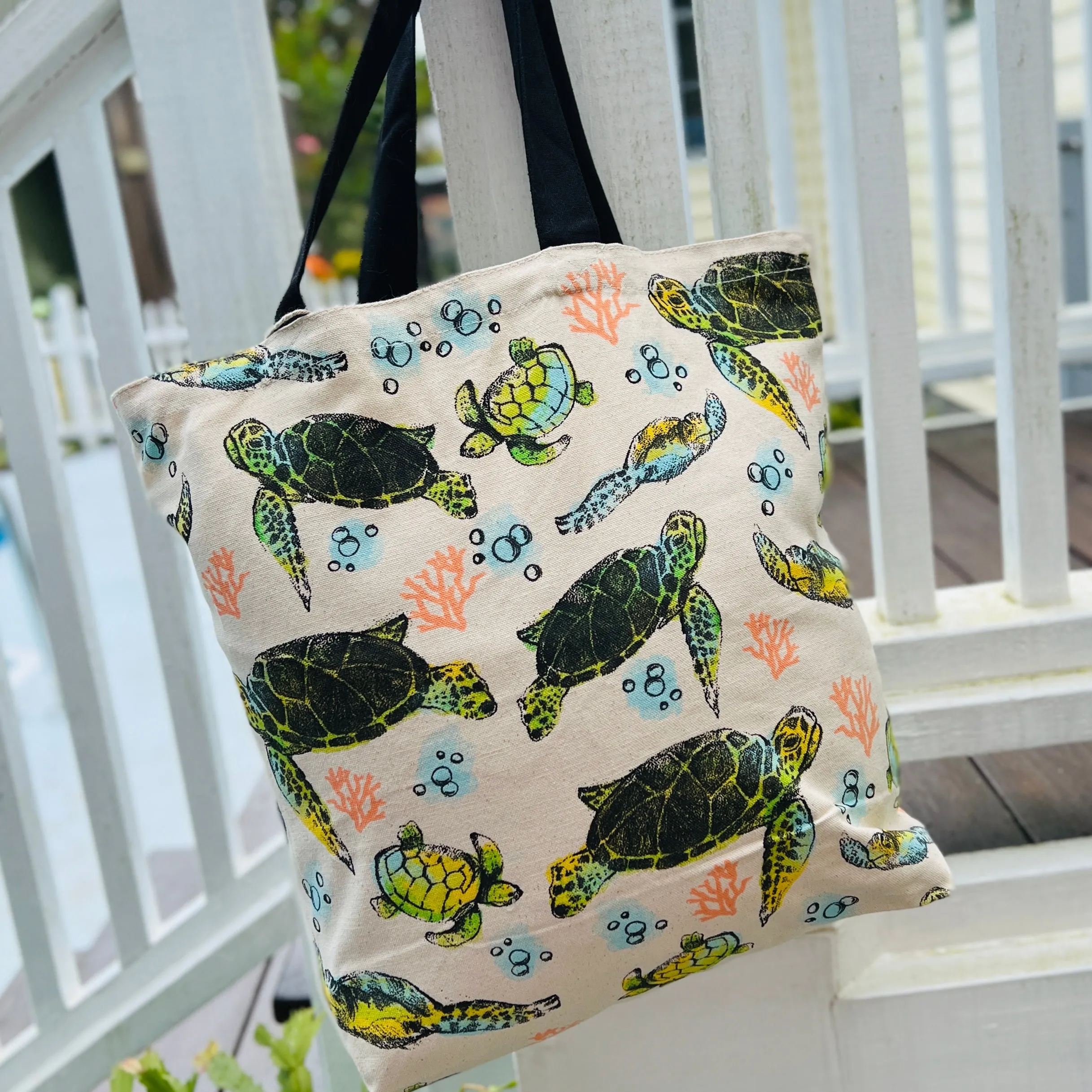 Sea Turtles Canvas Tote Bag
