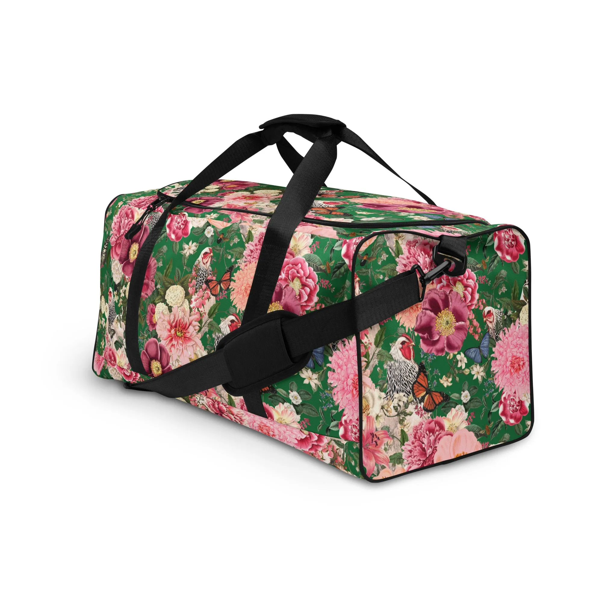 Secret Chicken Garden Duffle Bag, light brahma