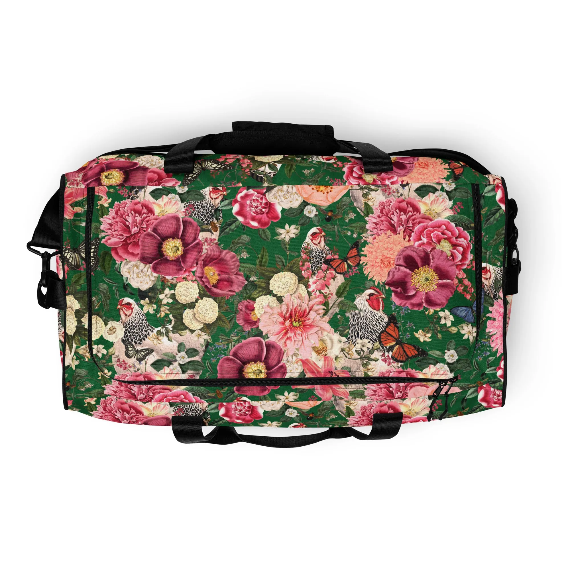 Secret Chicken Garden Duffle Bag, light brahma