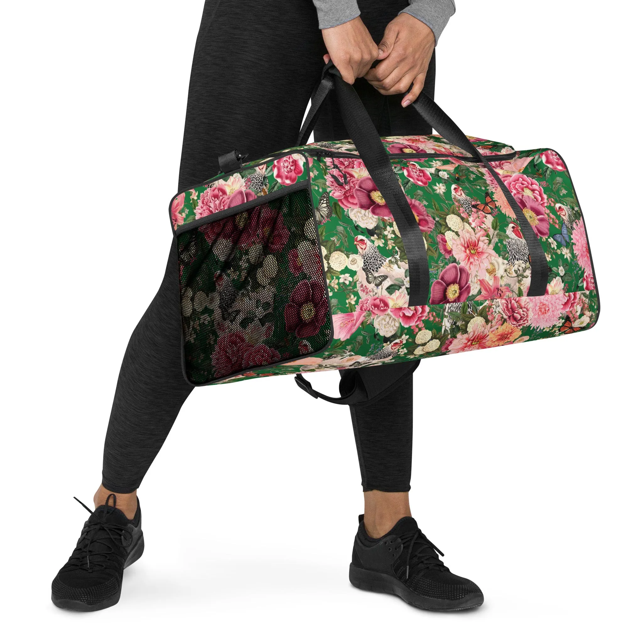 Secret Chicken Garden Duffle Bag, light brahma