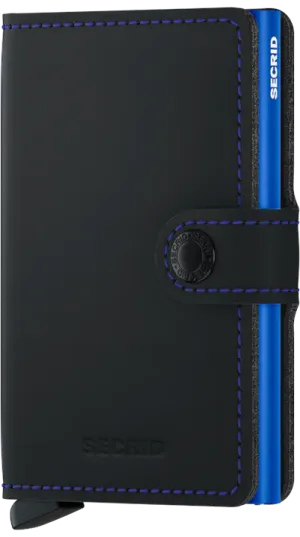 Secrid Mini Wallet Matte - Black / Blue