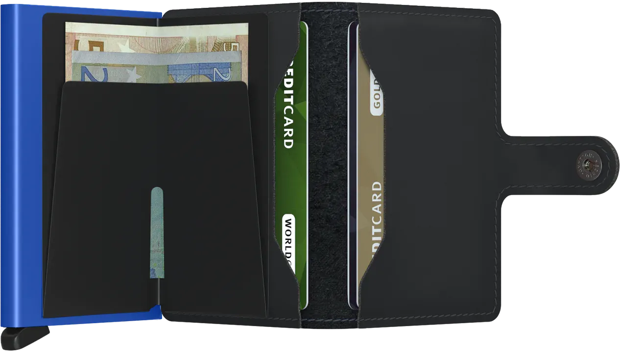 Secrid Mini Wallet Matte - Black / Blue