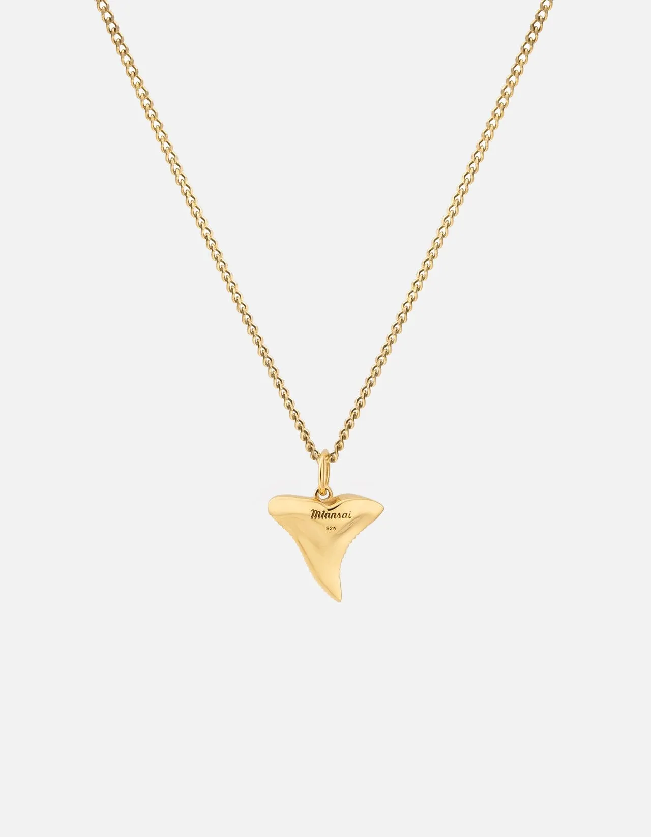 Shark Tooth Necklace, Gold Vermeil, Polished 24"