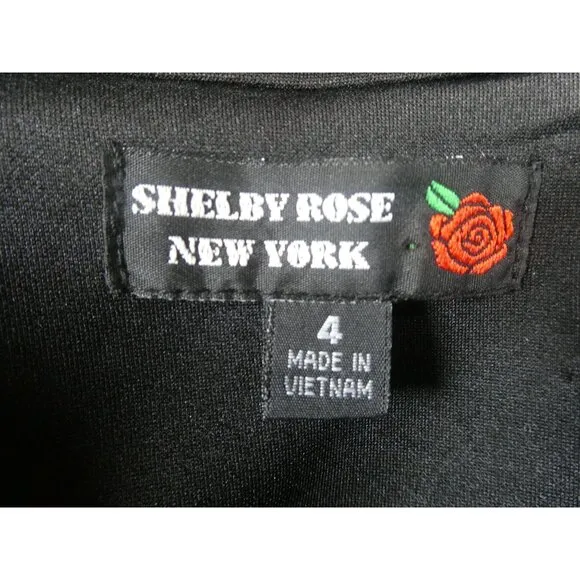 Shelby Rose Women's 2 PC Jacket Skirt Set Black Size 4