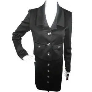 Shelby Rose Women's 2 PC Jacket Skirt Set Black Size 4