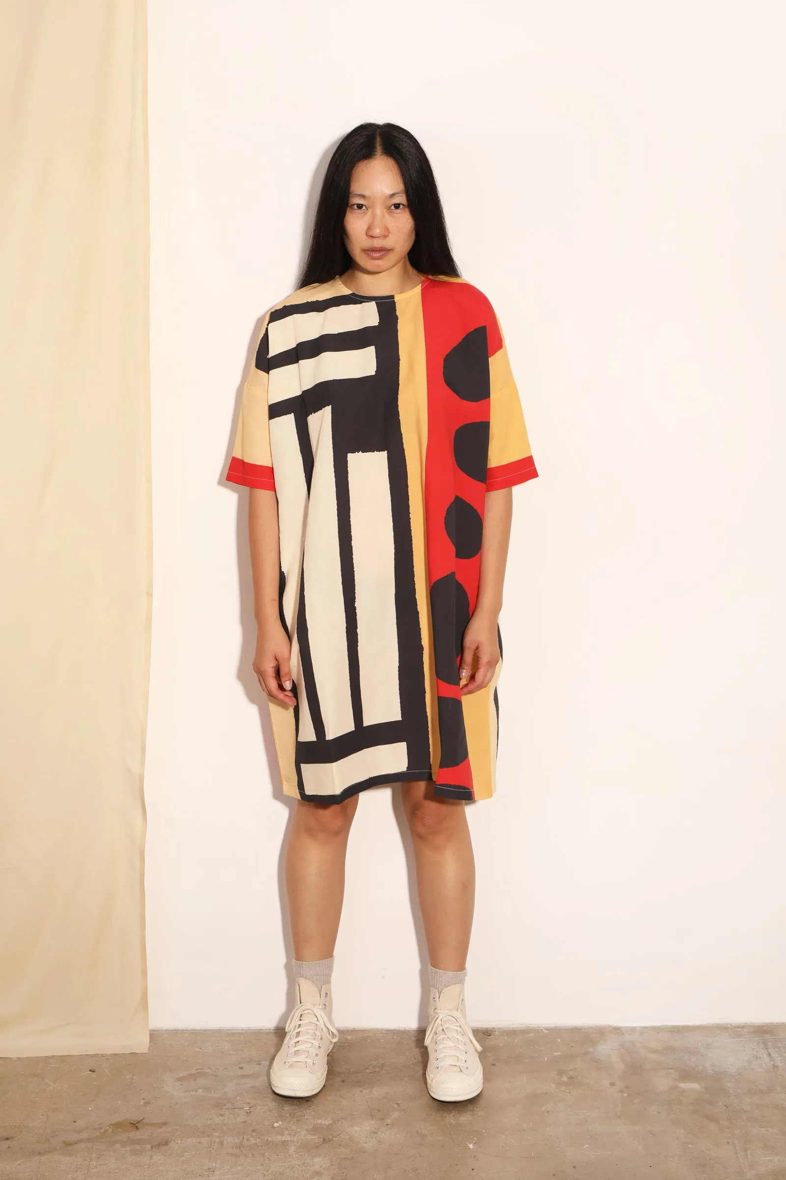 Silas Dress Collage Print Bold