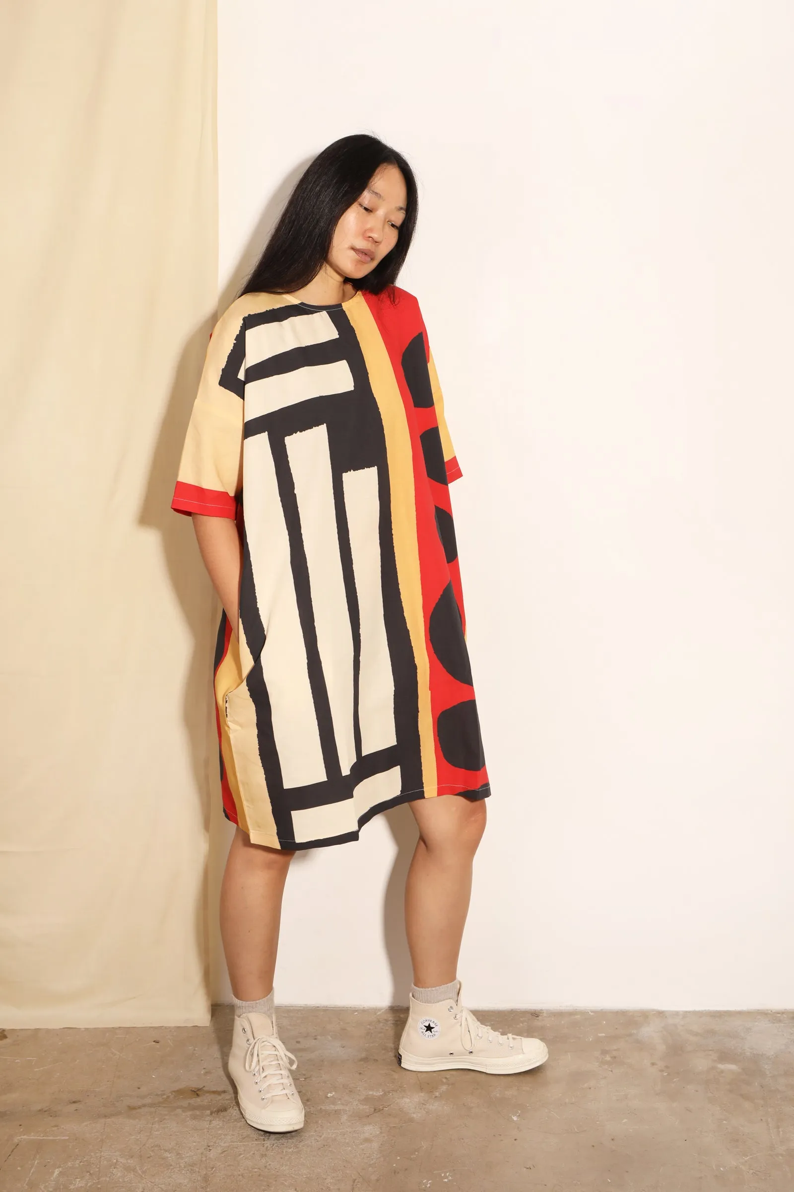 Silas Dress Collage Print Bold