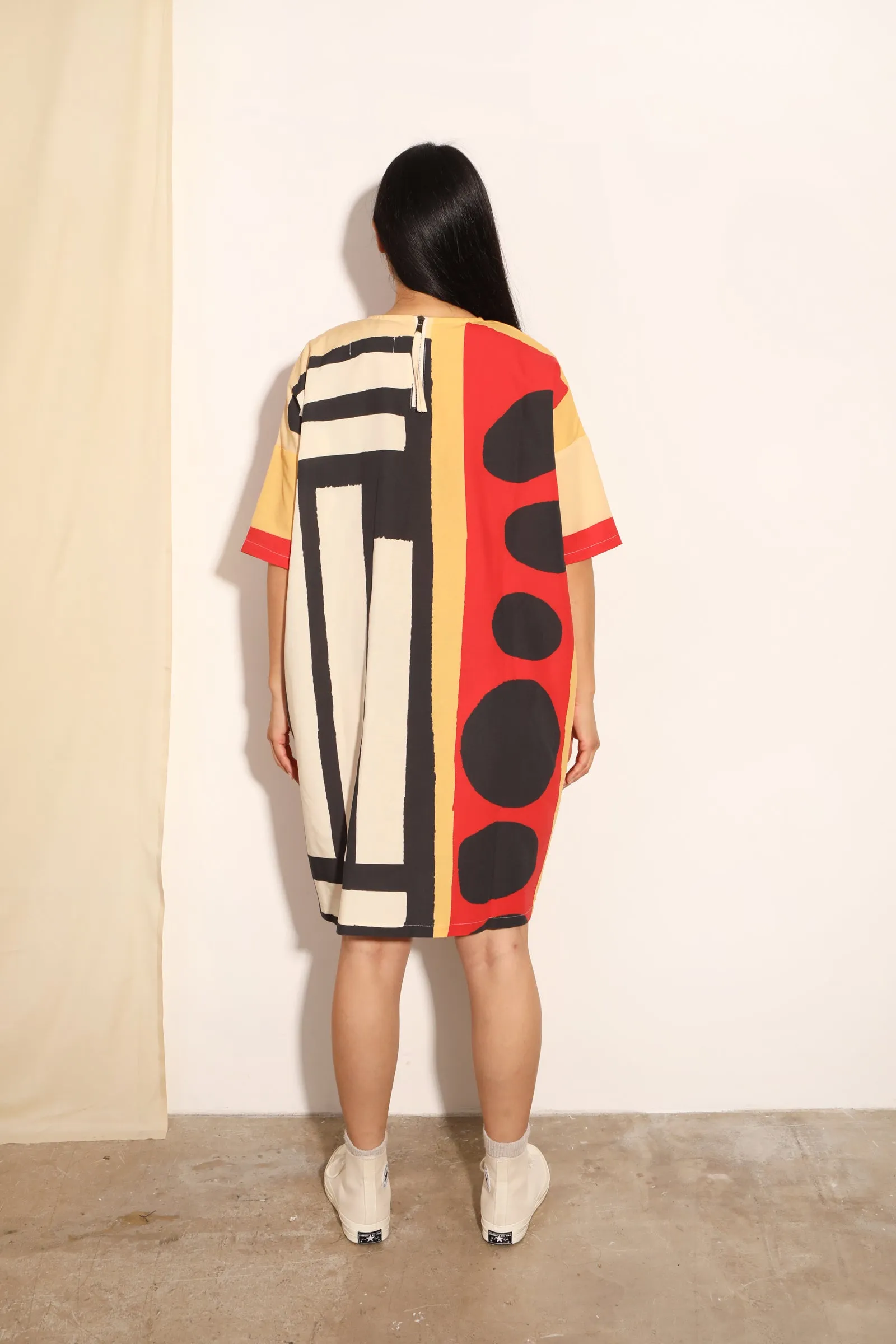 Silas Dress Collage Print Bold