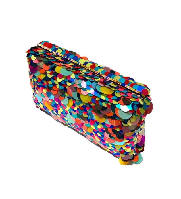 Simitri Rainbow Disco Clutch