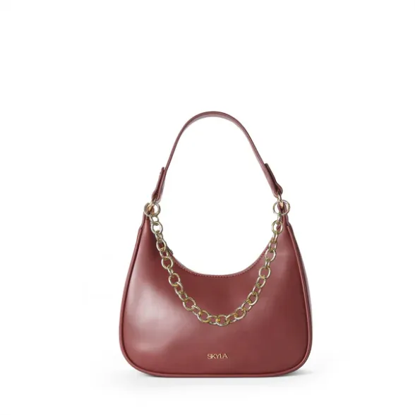 Skyla - Charlie Vegan Shoulder Bag | Auburn