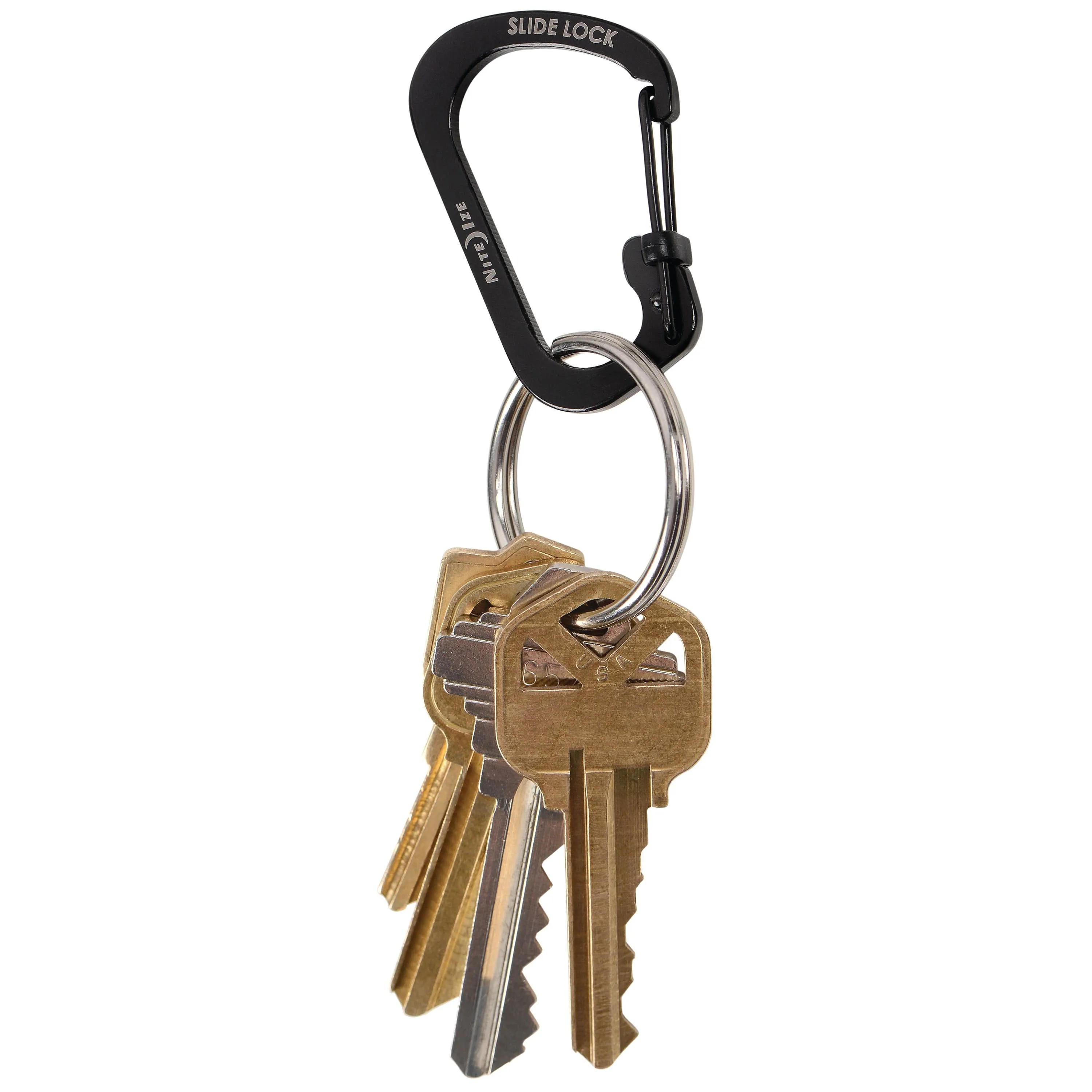 SLIDELOCK(R) CARABINER STAINLESS STEEL, black - size 3