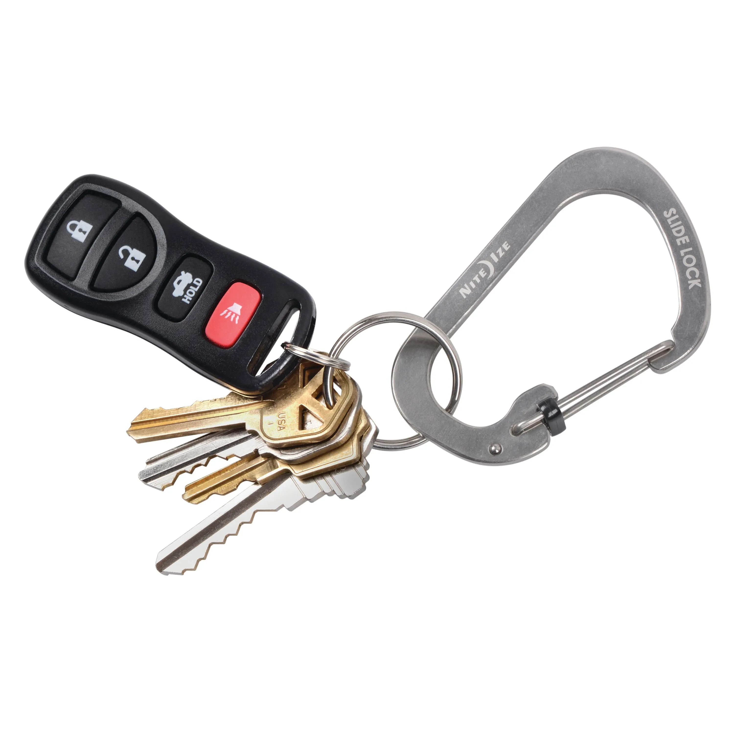 SLIDELOCK(R) CARABINER STAINLESS STEEL, black - size 3