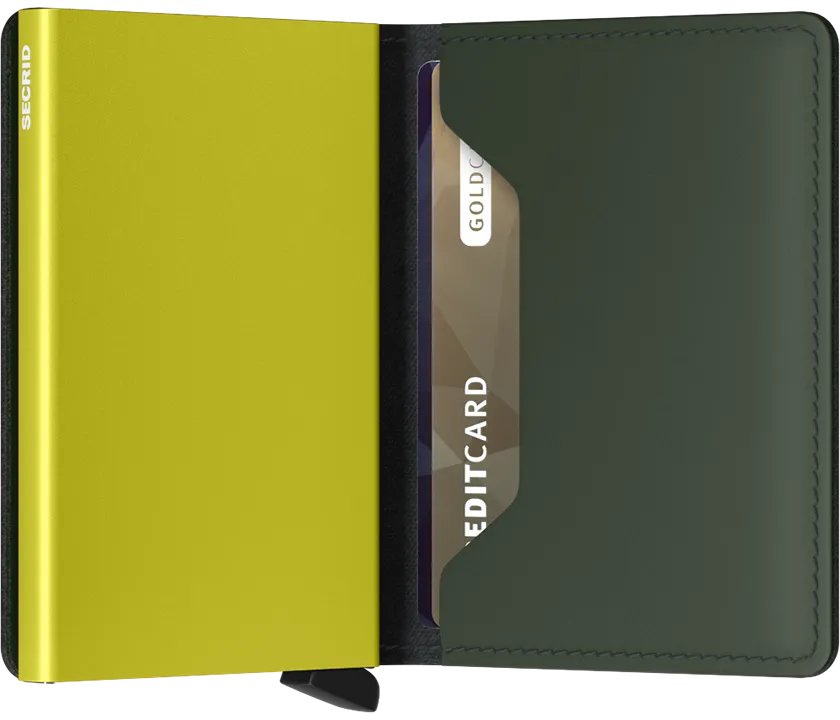 Slim Wallet | Matte Green Lime