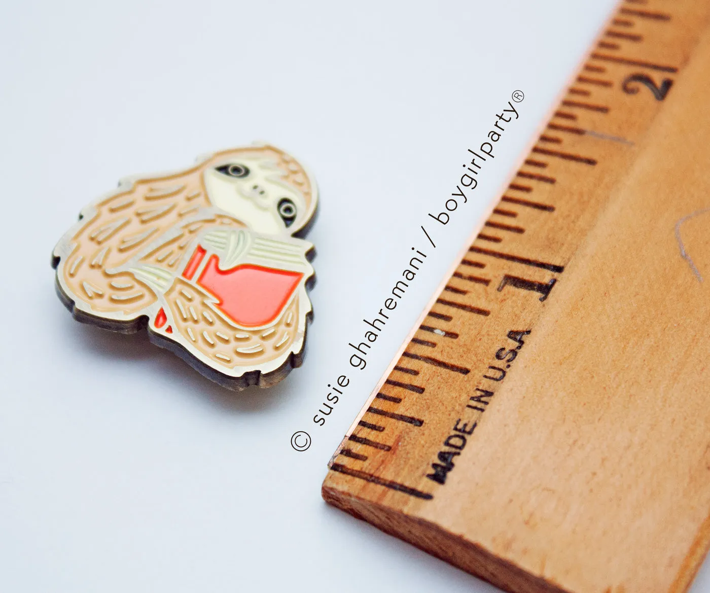 Sloth Book Pin - Bookish Sloth Enamel Pin - Book Enamel Pin by boygirlparty