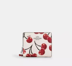 Snap Wallet With Cherry Print