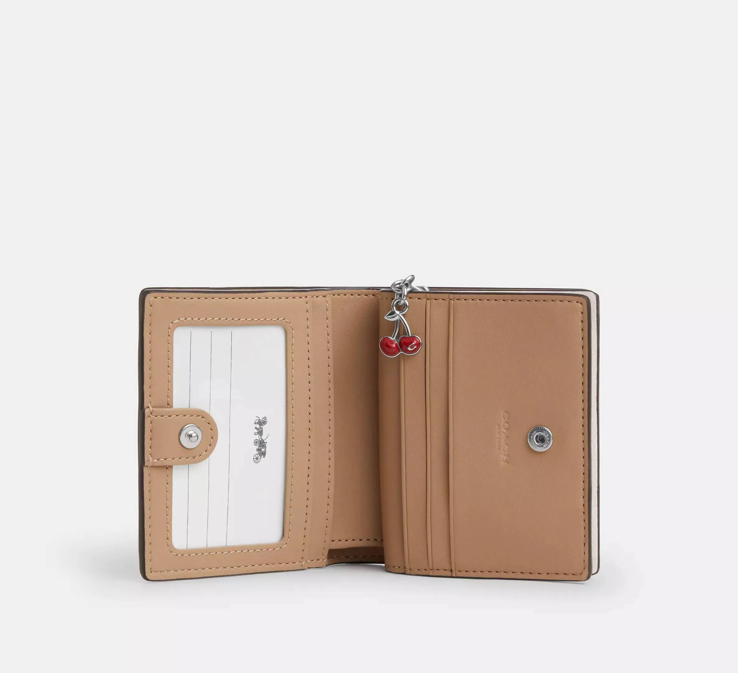Snap Wallet With Cherry Print