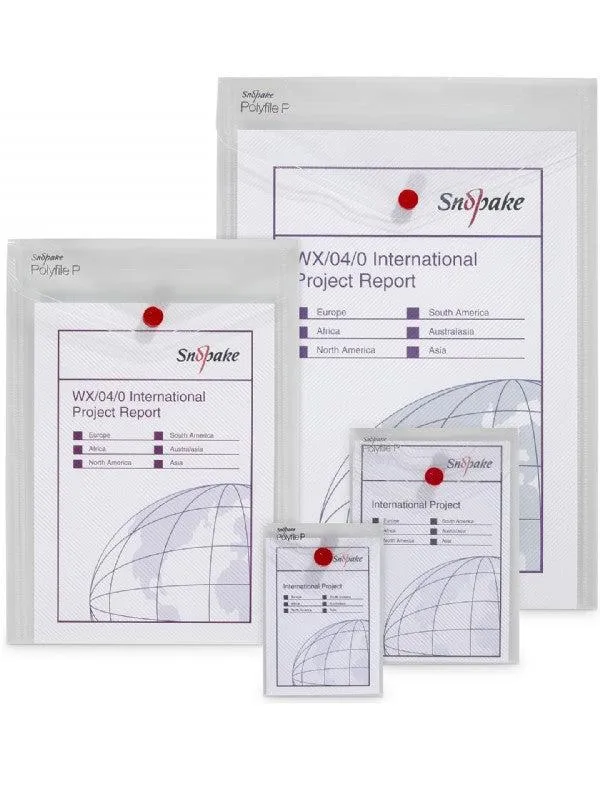 Snopake - Polyfile P File Wallet - Portrait - A4 - Clear - Pack of 5