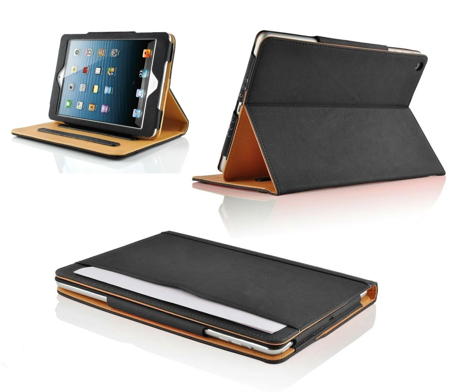 Soft Leather iPad Case Magnetic Smart Cover w Sleep Wake Folio Stand for APPLE