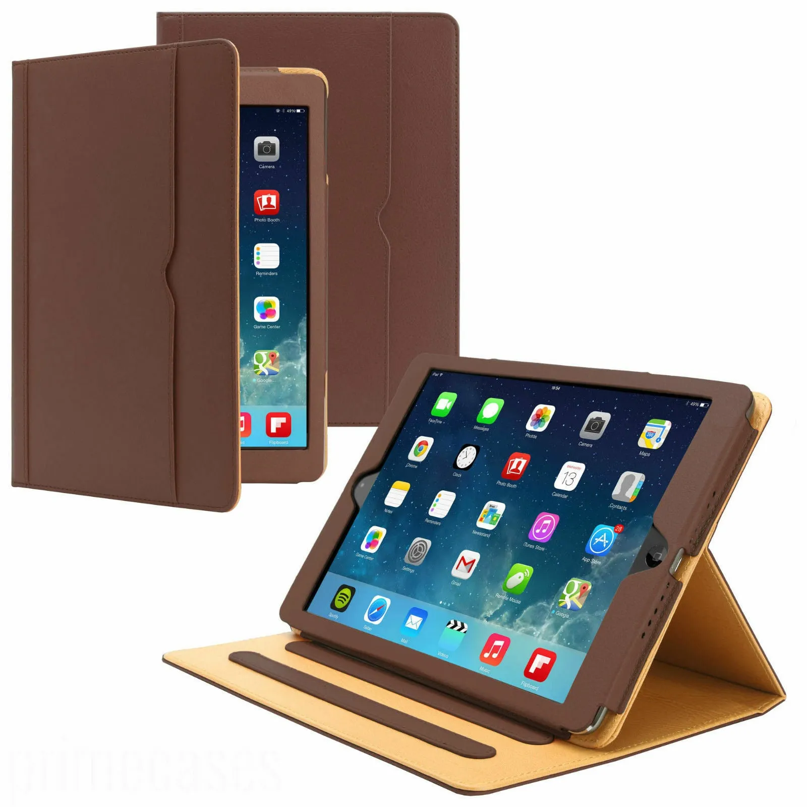 Soft Leather iPad Case Magnetic Smart Cover w Sleep Wake Folio Stand for APPLE