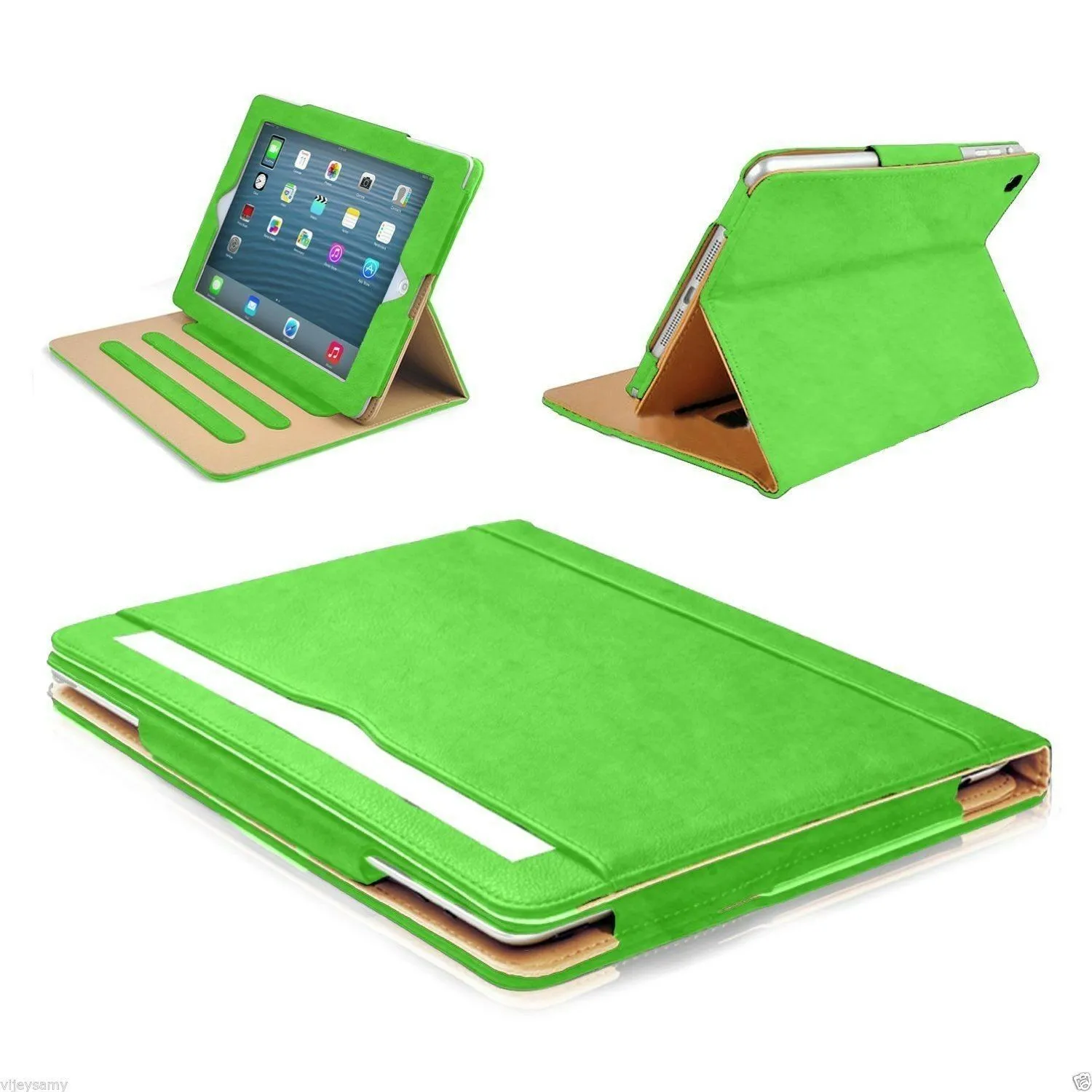 Soft Leather iPad Case Magnetic Smart Cover w Sleep Wake Folio Stand for APPLE