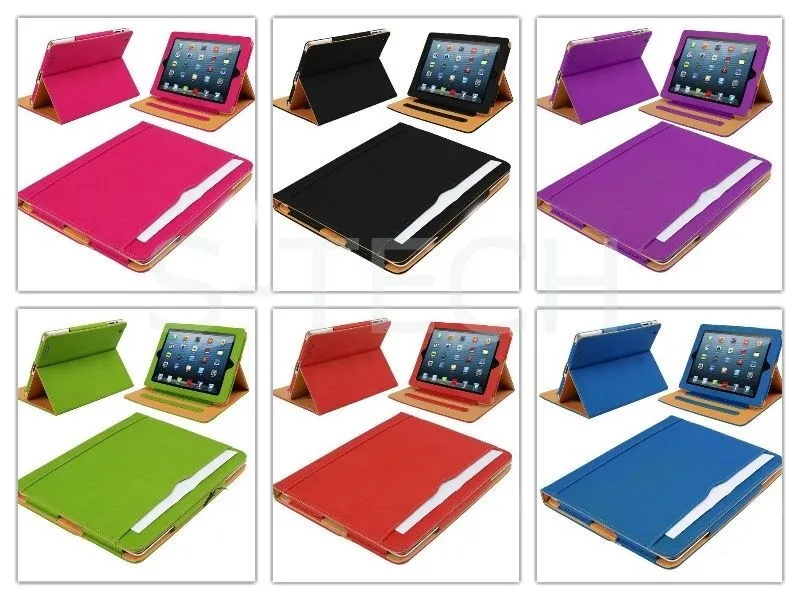 Soft Leather iPad Case Magnetic Smart Cover w Sleep Wake Folio Stand for APPLE