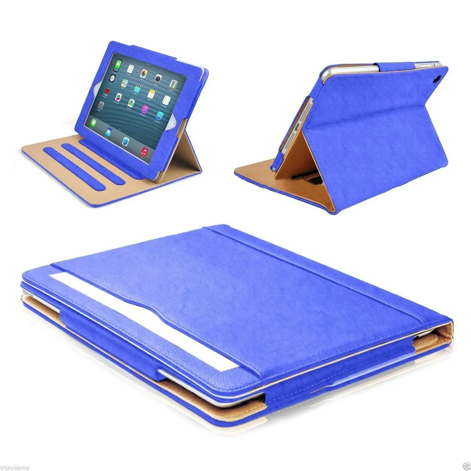 Soft Leather iPad Case Magnetic Smart Cover w Sleep Wake Folio Stand for APPLE